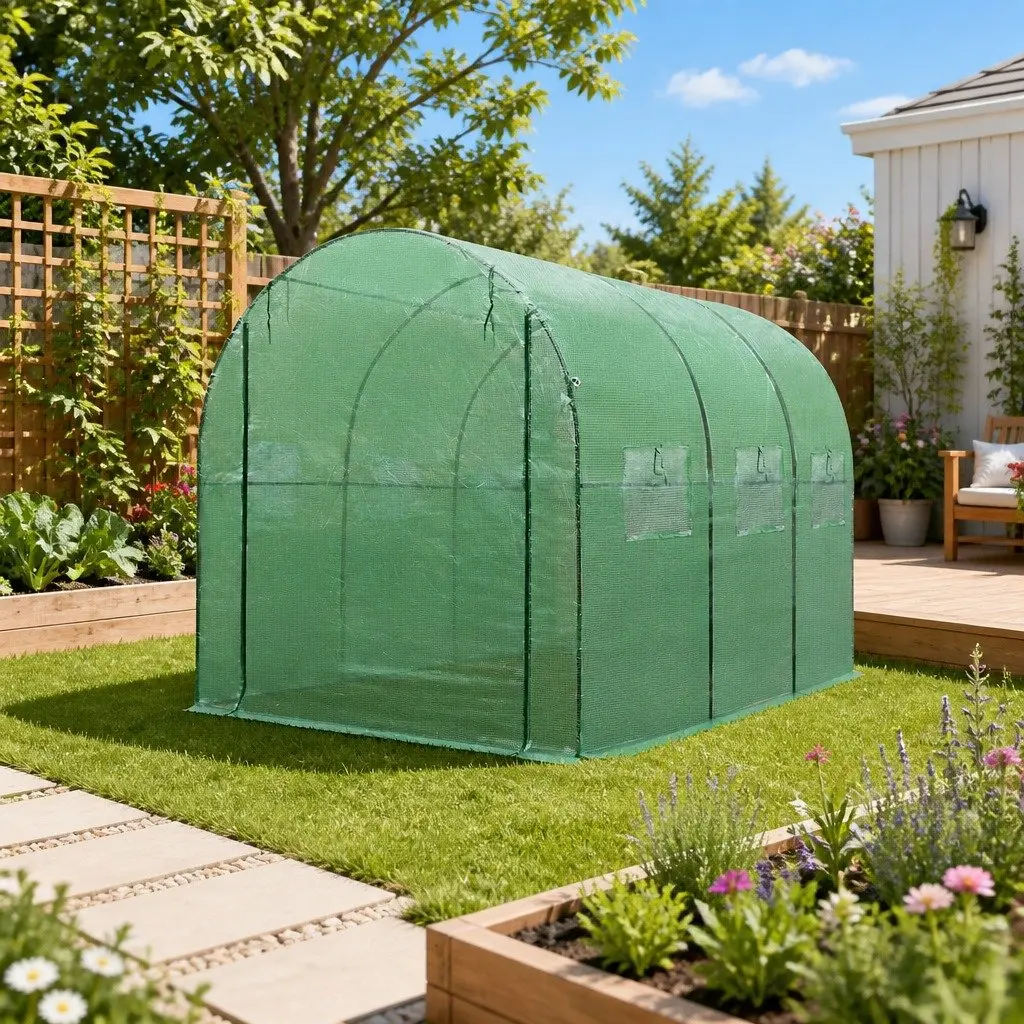 Walk-In Greenhouse 3x2x2M Tunnel Plant Dome Green