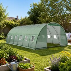 Greenhouse 6x4x2M Walk-in Tunnel Plant Garden Shed Dome Galvanised Steel Frame
