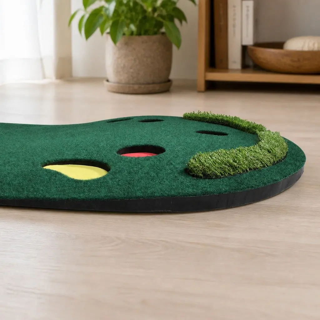 Golf Putting Mat 3M Practice Indoor Outdoor Portable Anti-Slip Simulated Straw