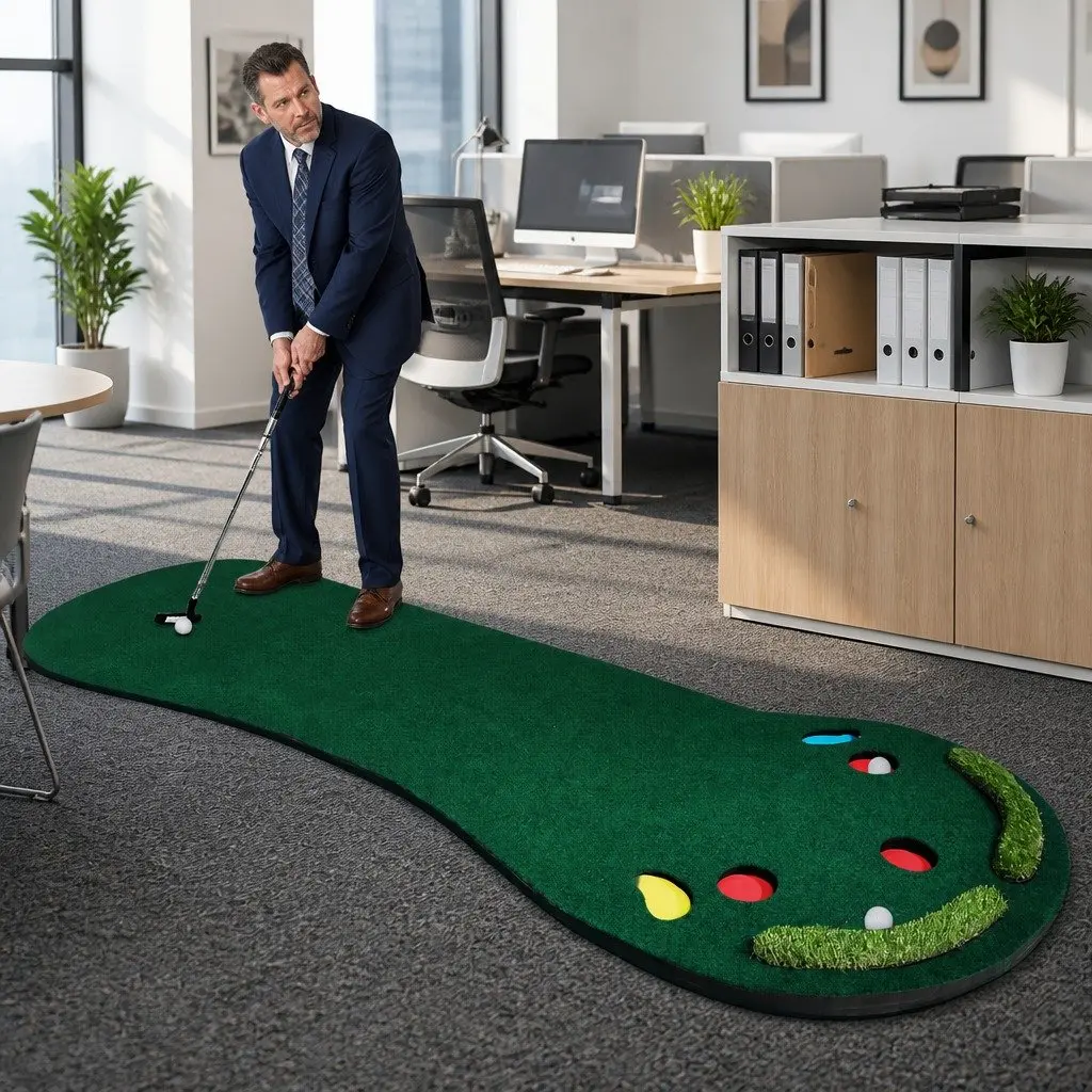 Golf Putting Mat 3M Practice Indoor Portable Outdoor Backyard Training Game