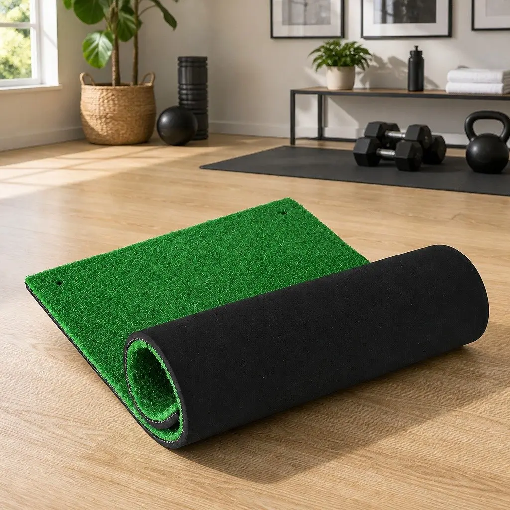 Golf Hitting Mat Training Aid Portable 60x30cm Green