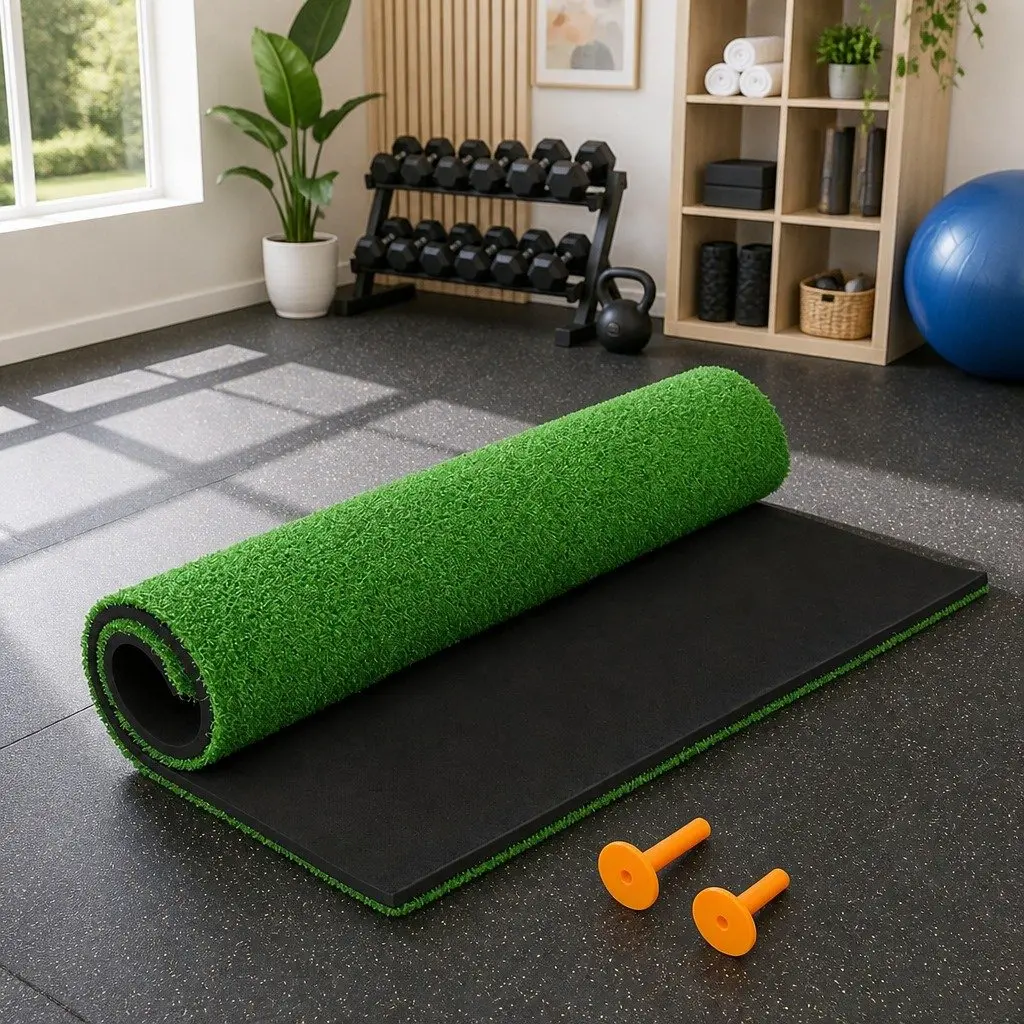 Golf Hitting Mat 150x150cm Portable Driving Range Practice Training Grass