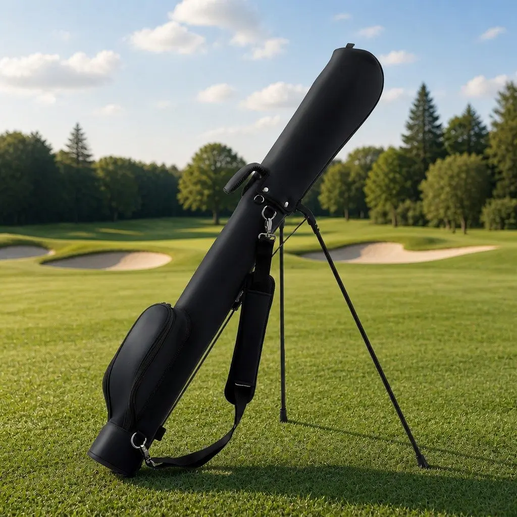 Golf Stand Bag Lightweight Pitch Putt Portable Compact Black