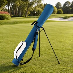Golf Stand Bag Lightweight Sunday Pitch And Putt Carry Compact Design Blue