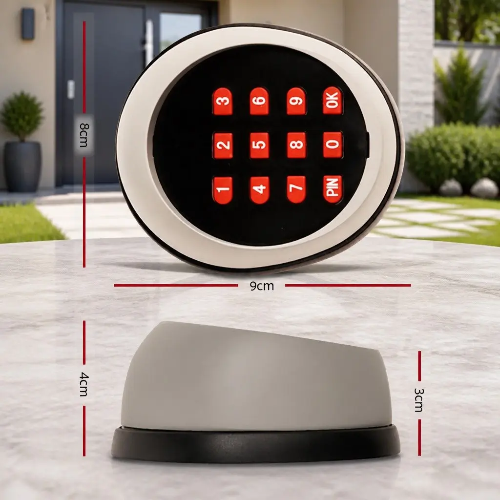 Wireless Gate Opener Control Keypad Remote Access System White 5-10m Range