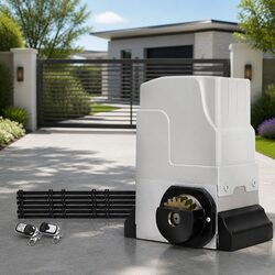 Automatic Sliding Gate Opener Motor Kit 6M Rail 1800kg Capacity Remote Control