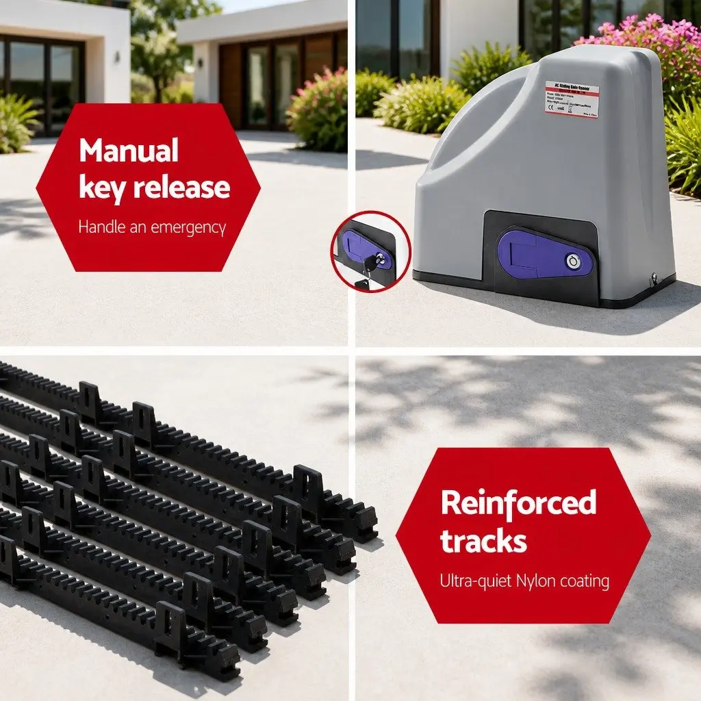 Electric Sliding Gate Opener with Remote Controls