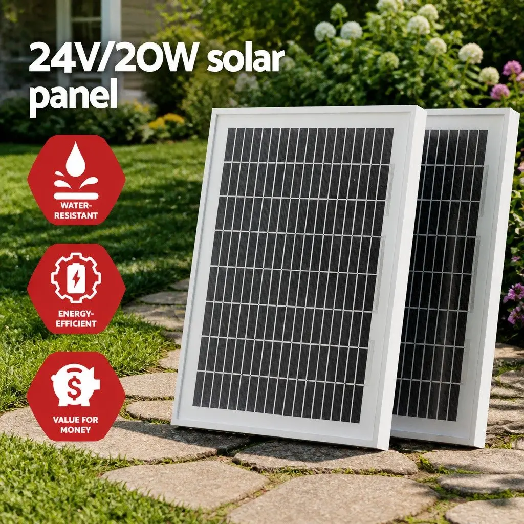 Automatic Solar Gate Opener Kit 20W 600KG Heavy Duty Sliding Gate Remote Control