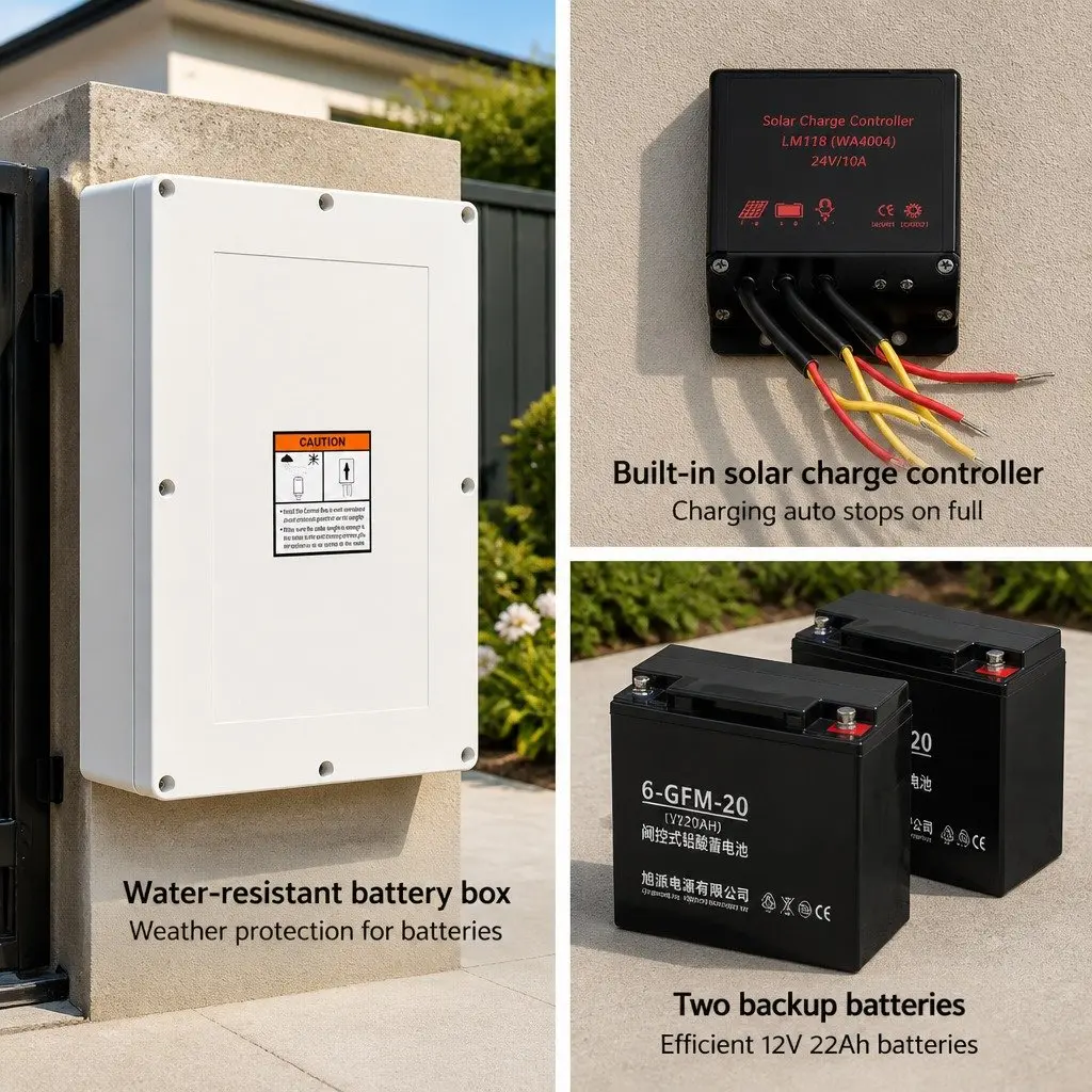 Automatic Sliding Gate Opener with Solar Power