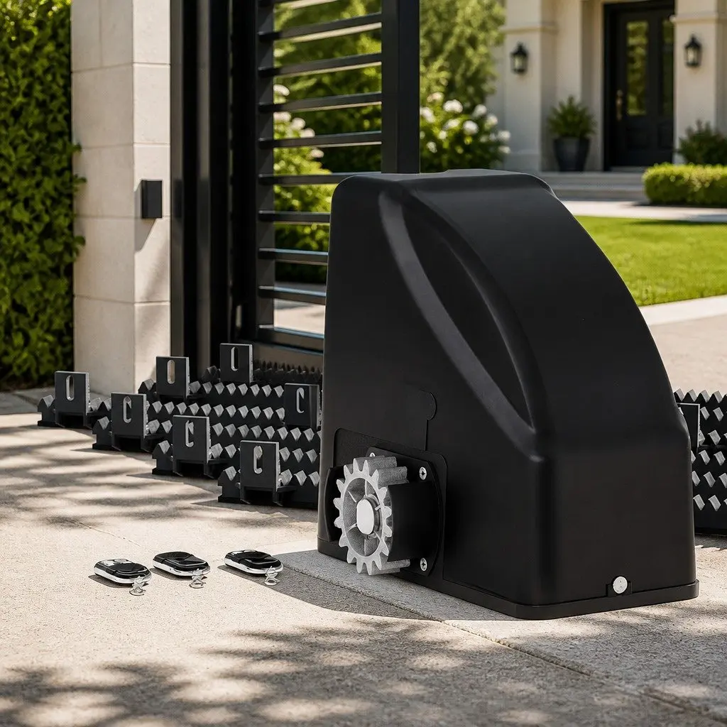 Sliding Gate Opener Kit Solar-Powered 600KG 6M with Remote Controls