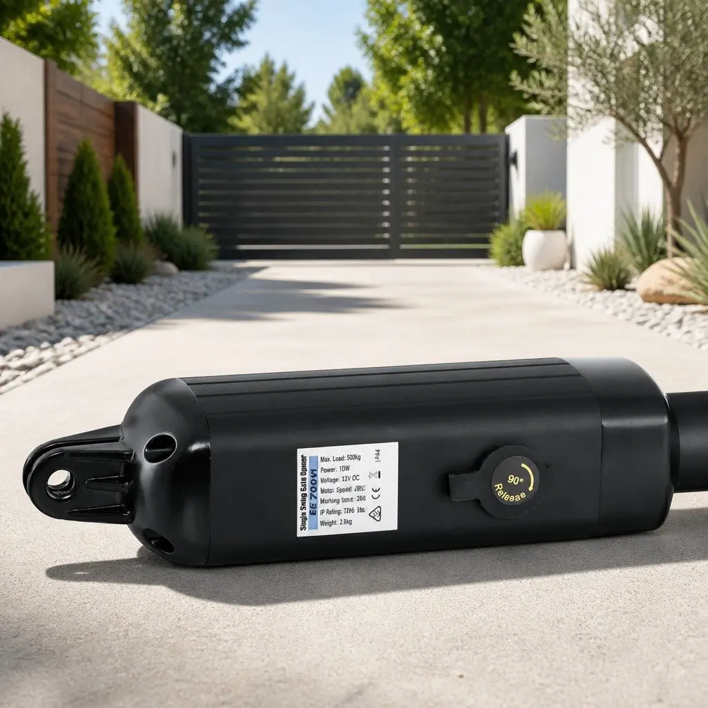 Solar Powered Gate Opener Automatic Single Swing 500KG 10W White