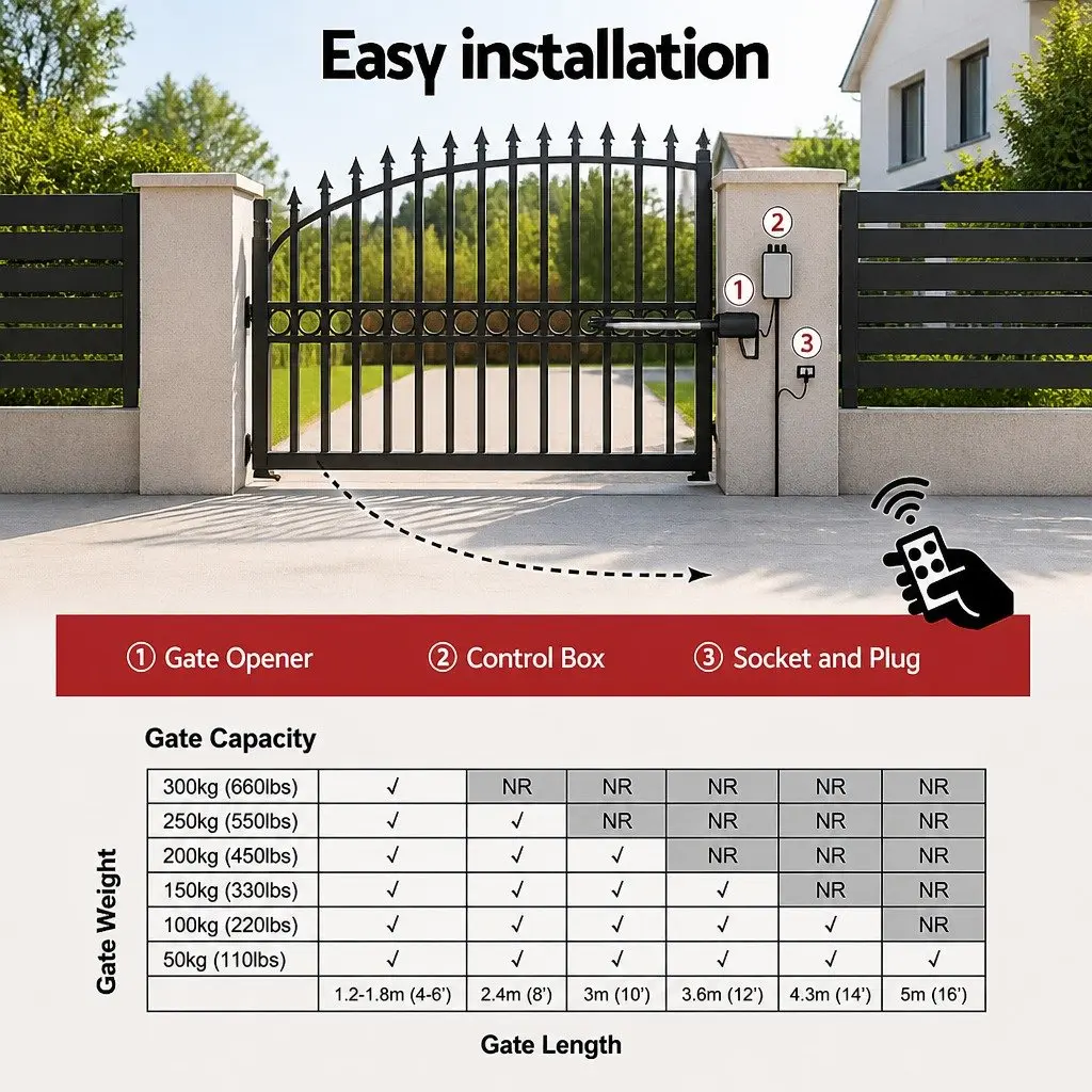 Solar Swing Gate Opener 20W for Convenience