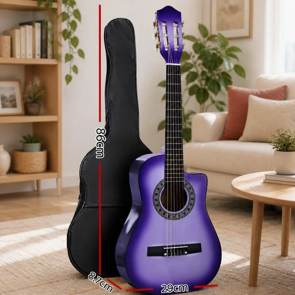 34 Inch Classical Guitar Nylon String Beginner Purple