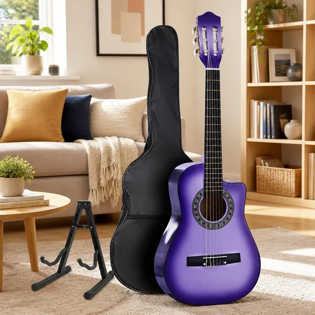 34 Inch Classical Guitar Nylon String Beginner Purple