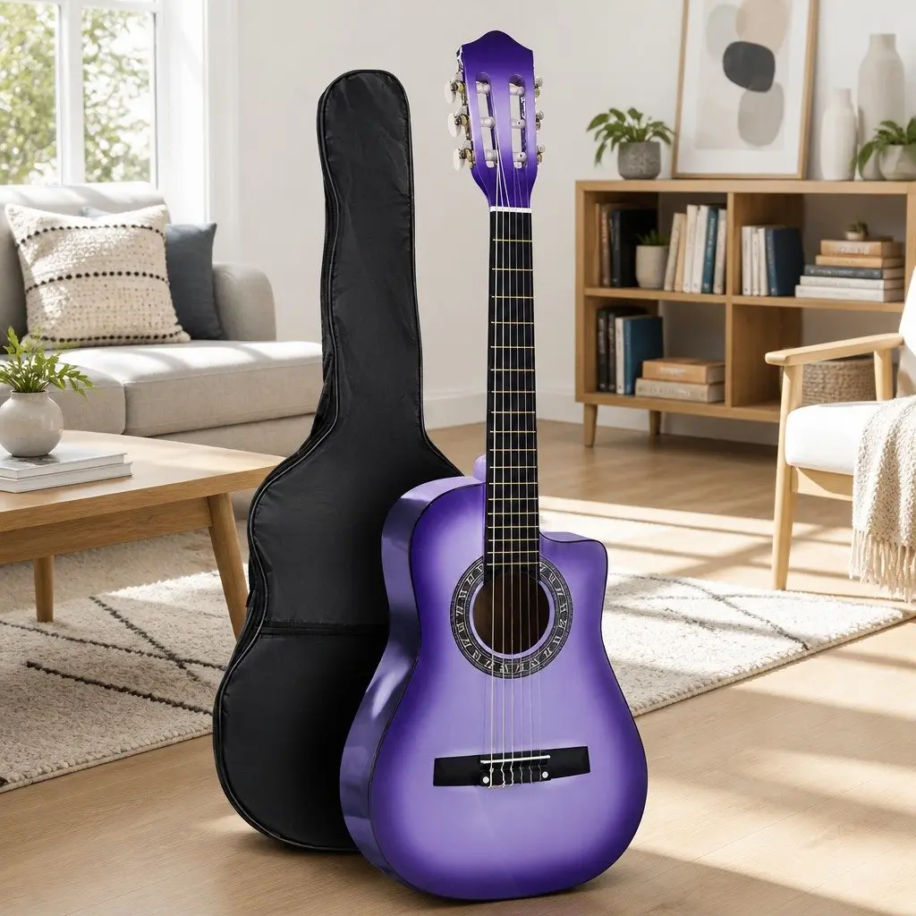 34 Inch Classical Guitar Nylon String Beginner Kids Learning Purple