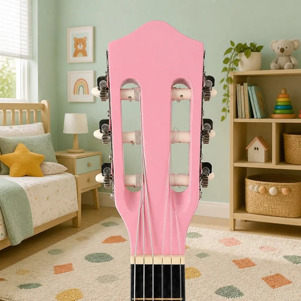 34 Inch Classical Guitar Nylon String Beginner Kids Learning Pink
