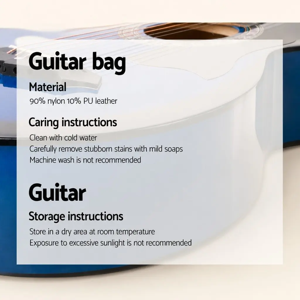 38 Inch Acoustic Cutaway Guitar Steel String Blue