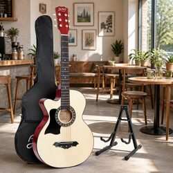 38 Inch Acoustic Guitar: Perfect for Left Handed Musicians