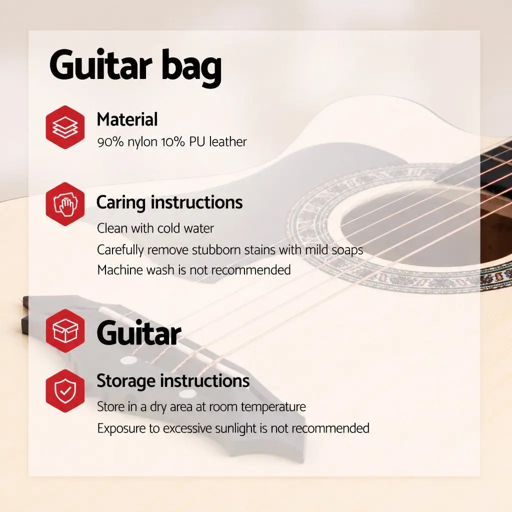 Left Handed Acoustic Guitar 38 Inch Full Size Cutaway Wooden Body Natural Wood