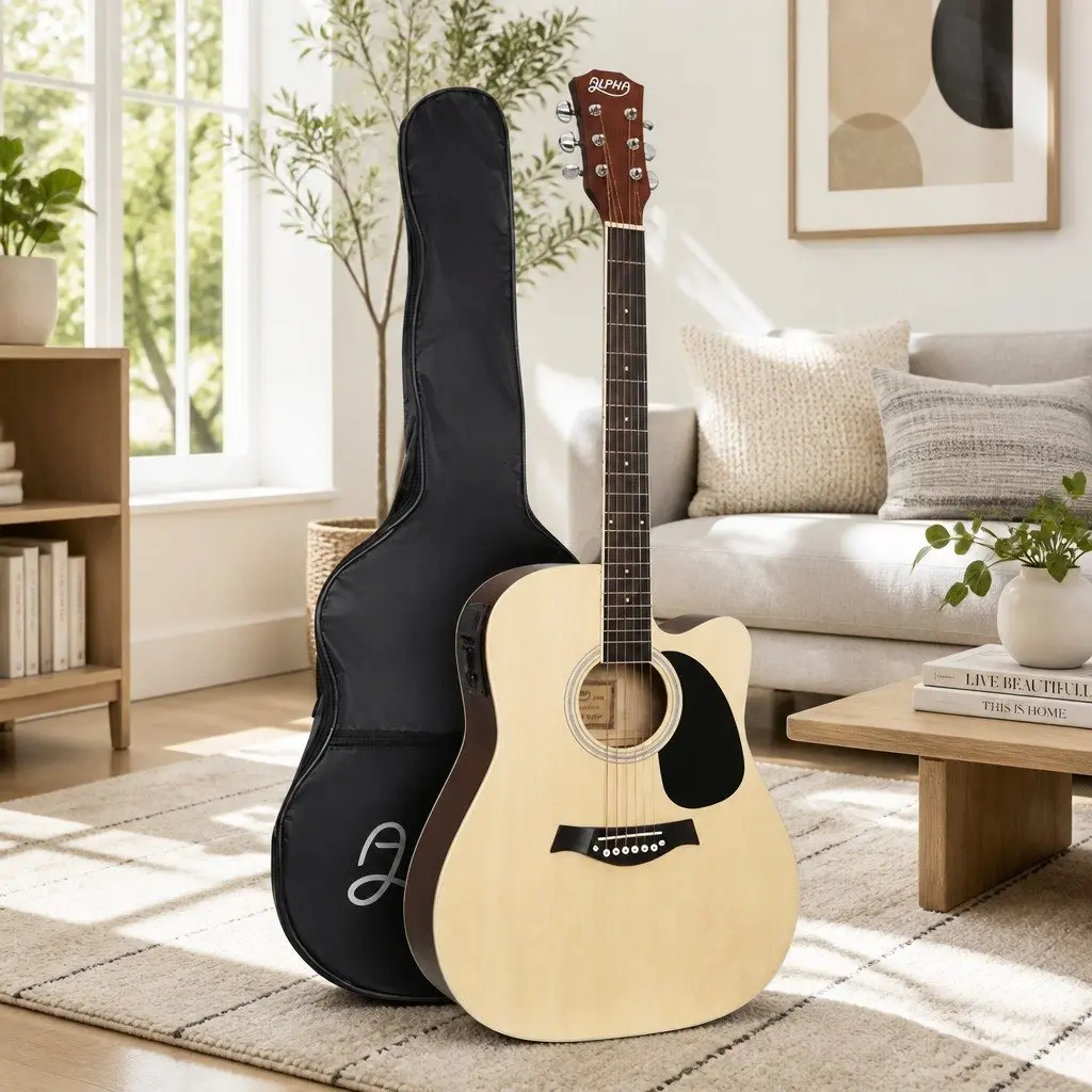 Acoustic Guitar 41 Inch 5-Band EQ Cutaway Natural Colour