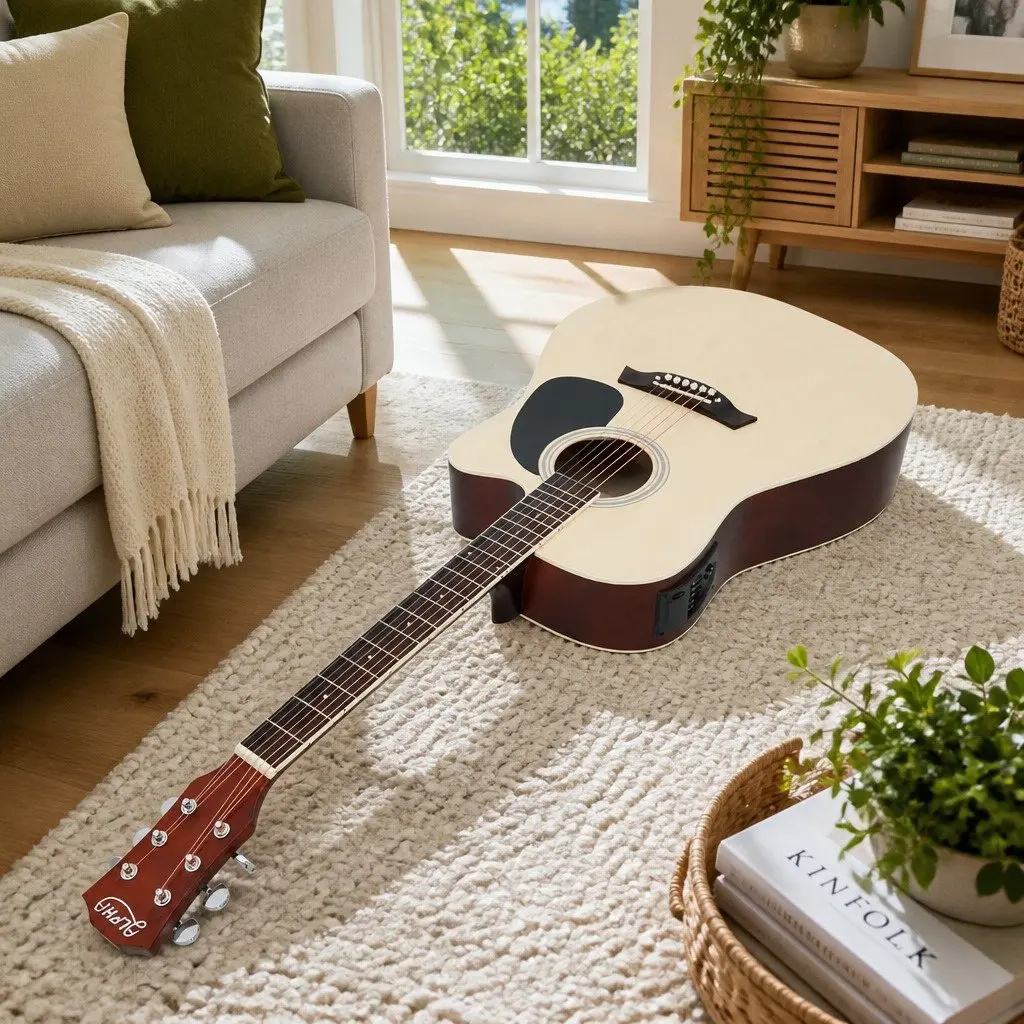 Acoustic Guitar 41 Inch 5-Band EQ Cutaway Natural Colour