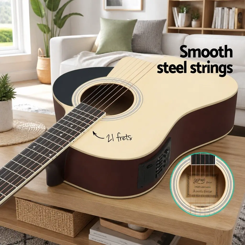 Acoustic Guitar 41 Inch 5-Band EQ Cutaway Natural Colour
