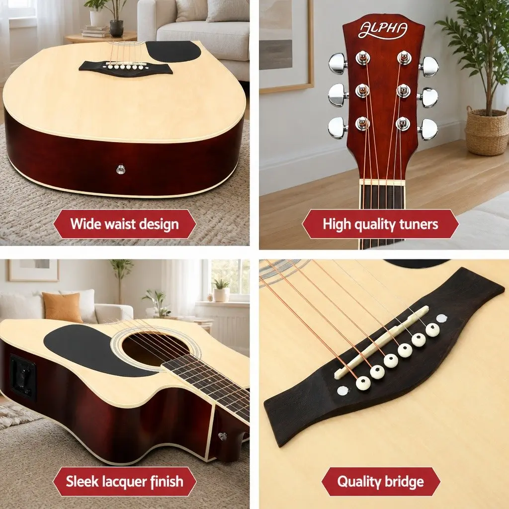 Acoustic Guitar 41 Inch 5-Band EQ Cutaway Natural Colour