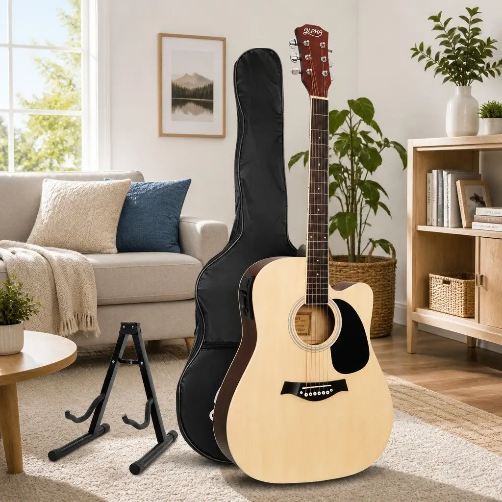 Acoustic Guitar 41 Inch 5-Band EQ Cutaway Natural Colour