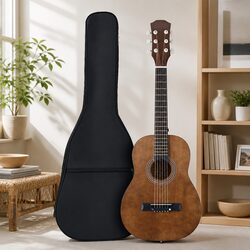 31 Inch Steel String Acoustic Guitar Portable Beginner Compact with Gig Bag
