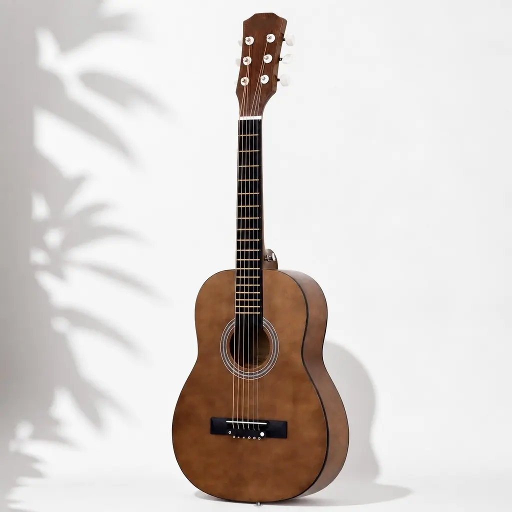 31 Inch Acoustic Guitar Steel String Portable Beginner Compact Black