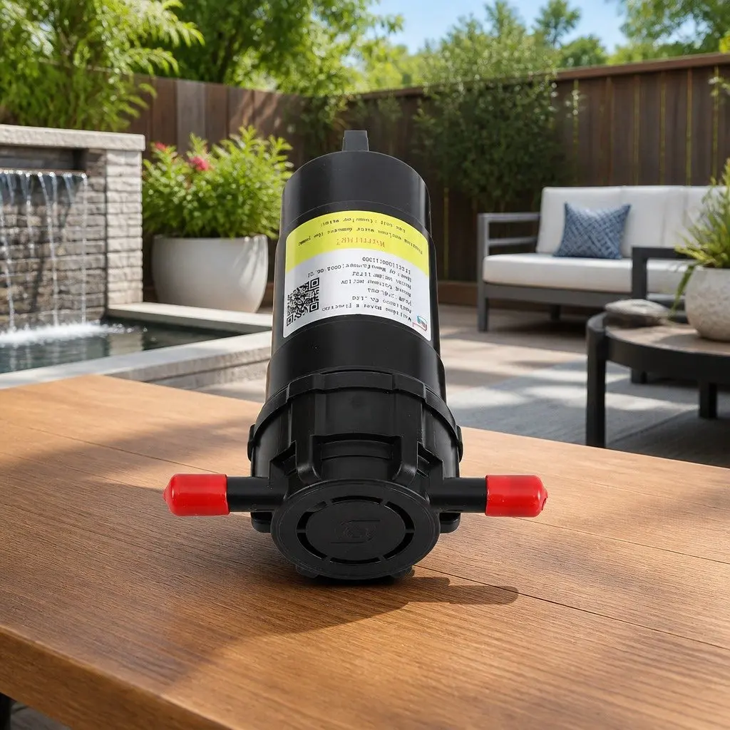 Water Pump 12V Pressure Shower 4L/Min Flow Rate Black