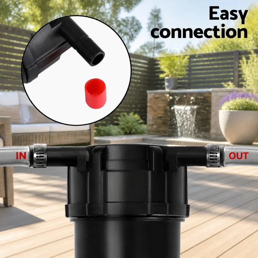 Water Pump 12V Pressure Shower 4L/Min Flow Rate Black