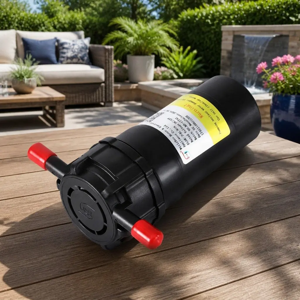Water Pump 12V Pressure Shower 4L/Min Flow Rate Black