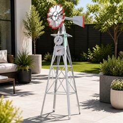 4FT Weather-Resistant Garden Windmill with Accessories