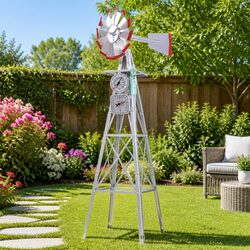 Reliable 6FT Garden Windmill – Practical Outdoor Decor