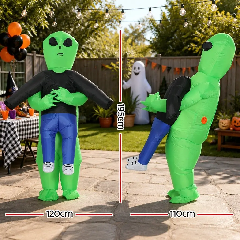 Inflatable Green Alien Costume for Adults