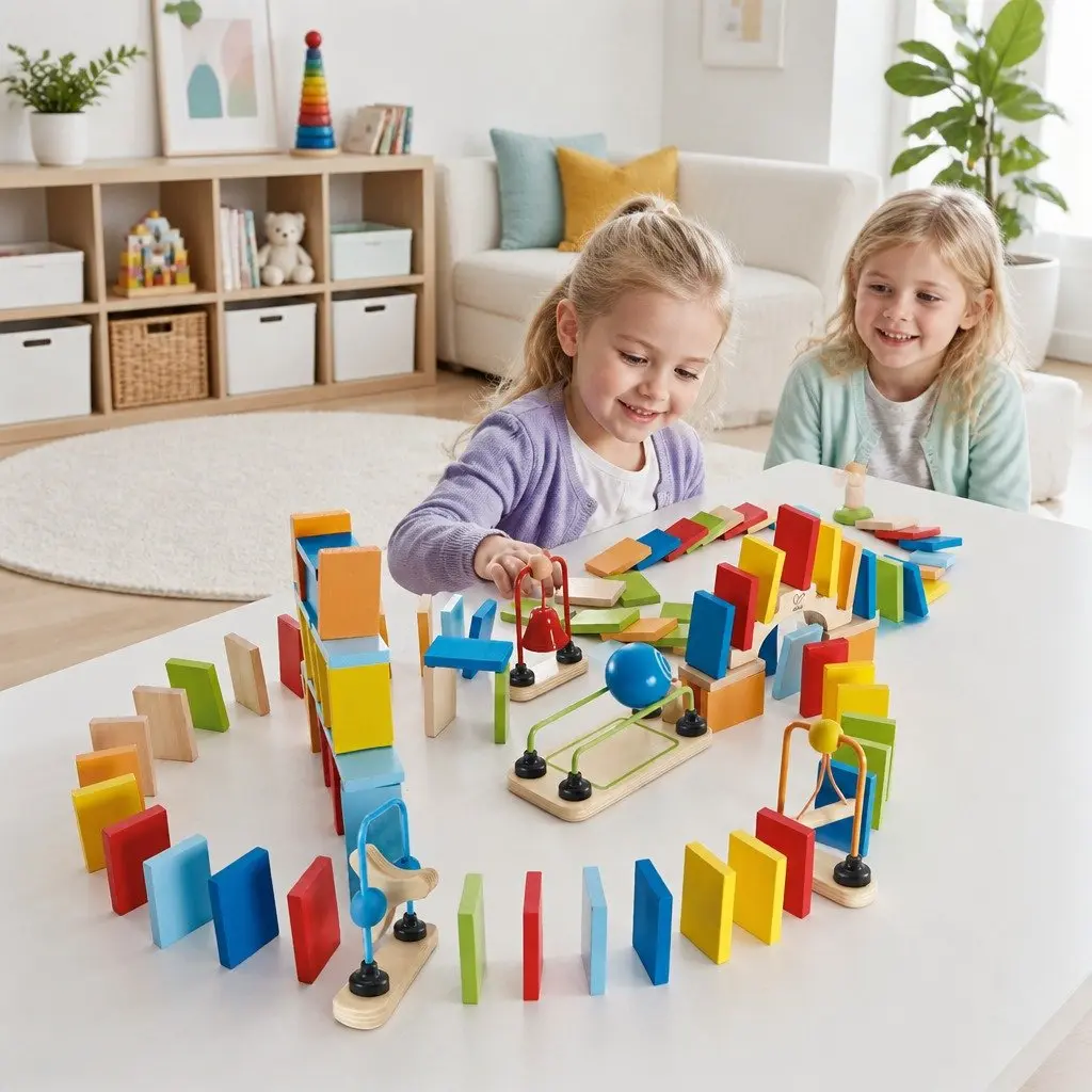 Dynamo Dominoes Set Interactive Chain Reaction Blocks 107 Piece Colorful