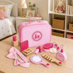15pc Kids Beauty Belongings Pretend Play Set Grooming Accessories Role Play Toy