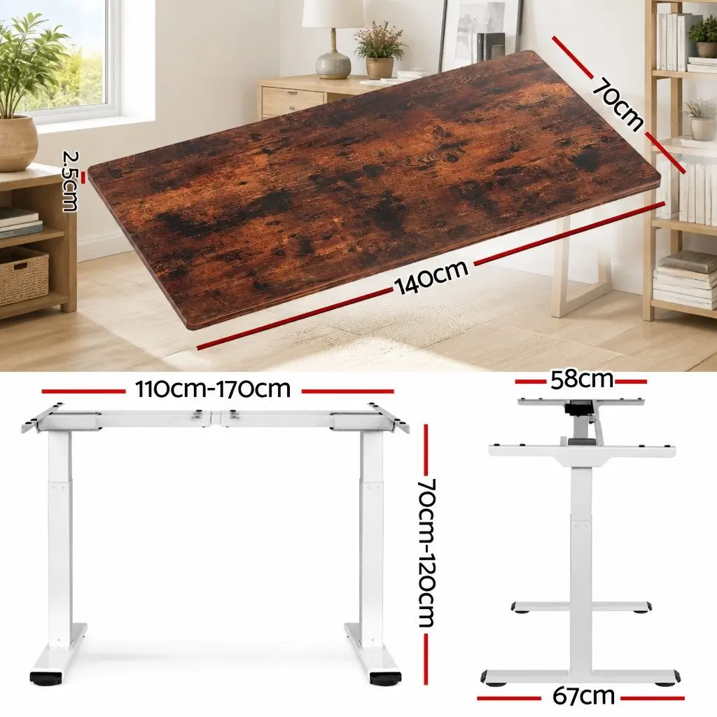 Motorised Height Adjustable Office Desk Frame 140cm