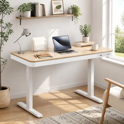 Affordable Electric Height Adjustable Desk 120cm Walnut