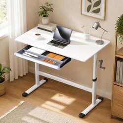 Reliable 100CM White Workstation for Comfort and Value