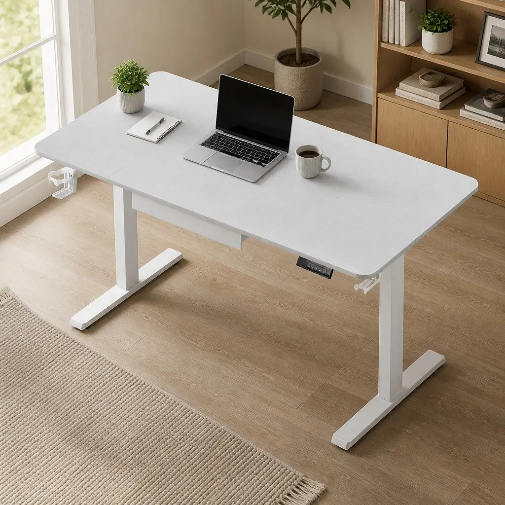 Electric Standing Desk 140cm with Drawer