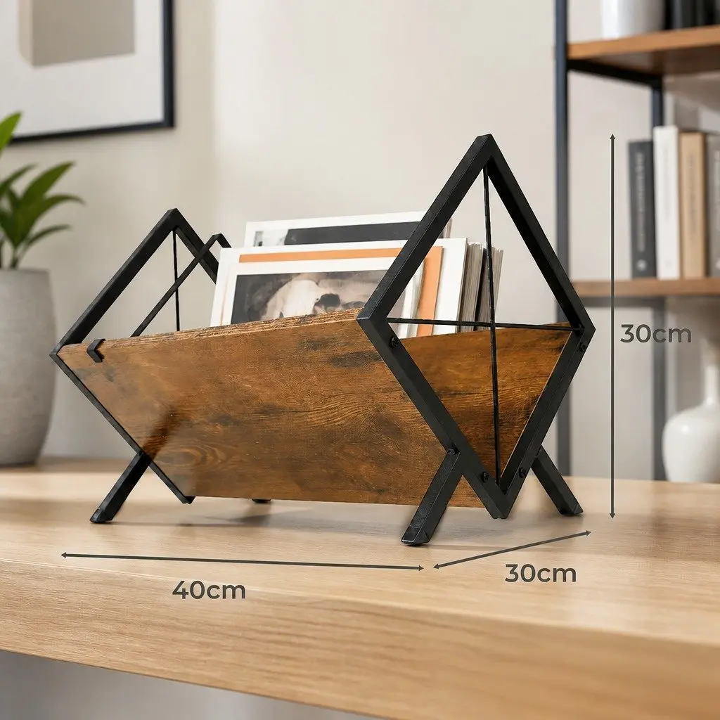 Vinyl Record Storage Rack Display Shelf LP Album Books Holder Adjustable Stand