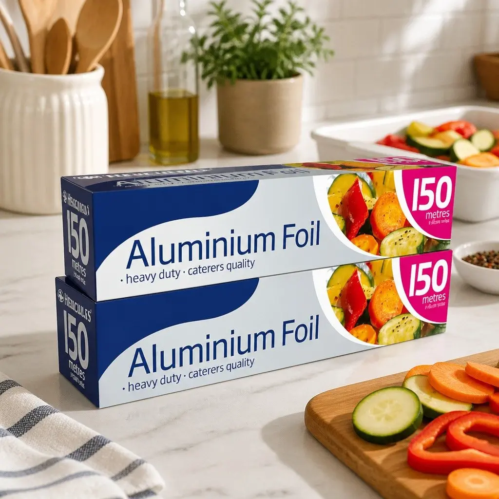Aluminium Foil Roll 150m x 30cm for Kitchen Needs