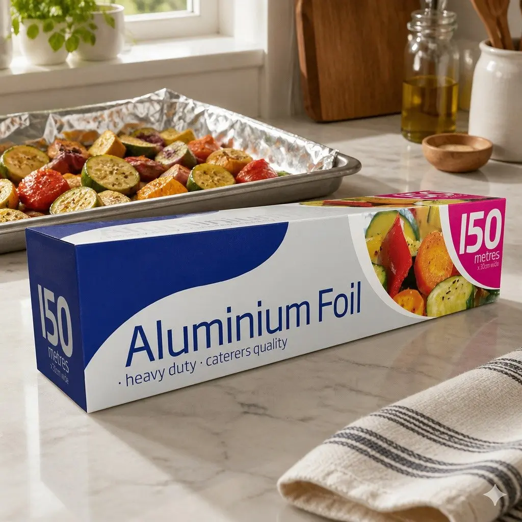 Aluminium Foil Roll 150m x 30cm for Kitchen Needs