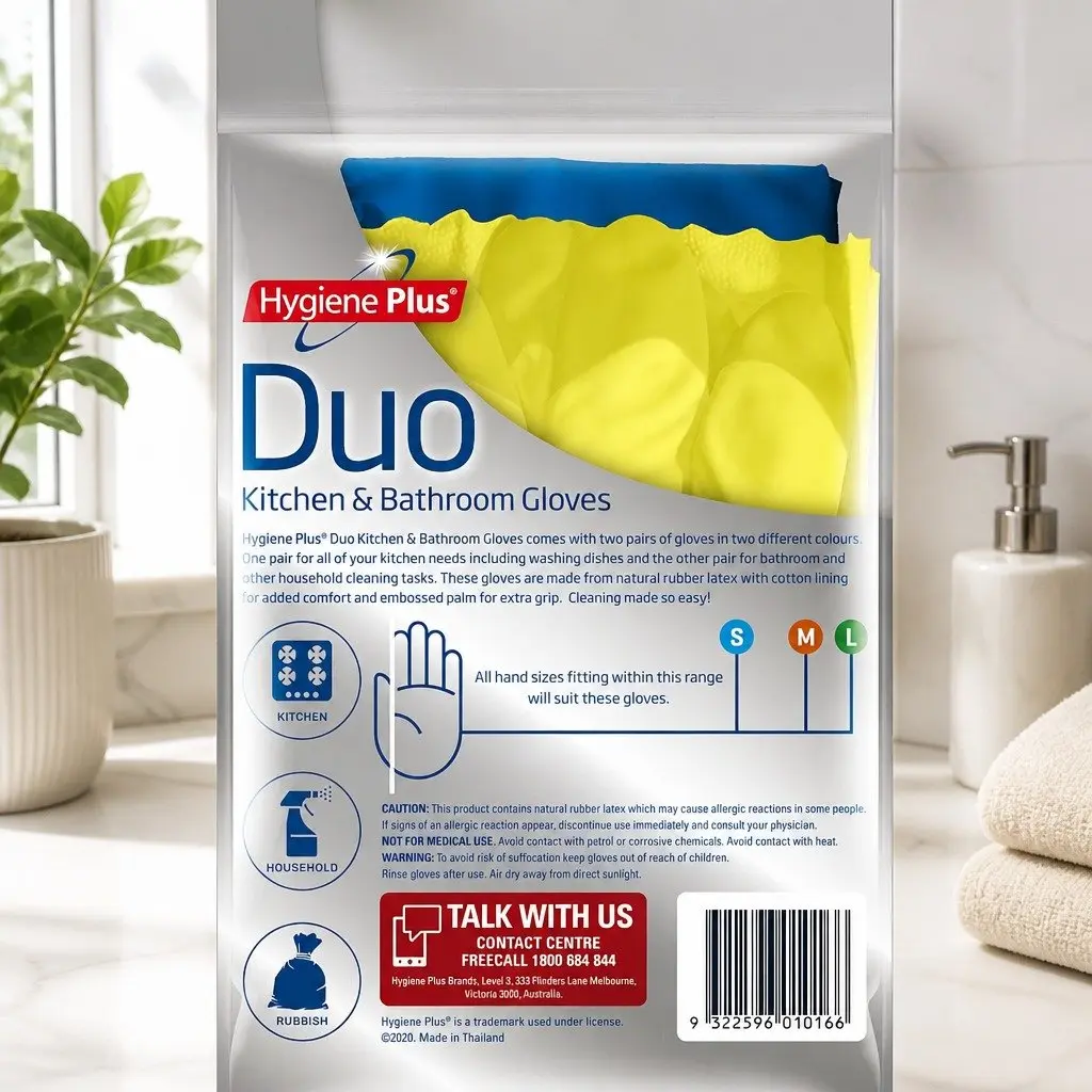 Cleaning Gloves Large Waterproof Hand Protection for Kitchen and Bathroom