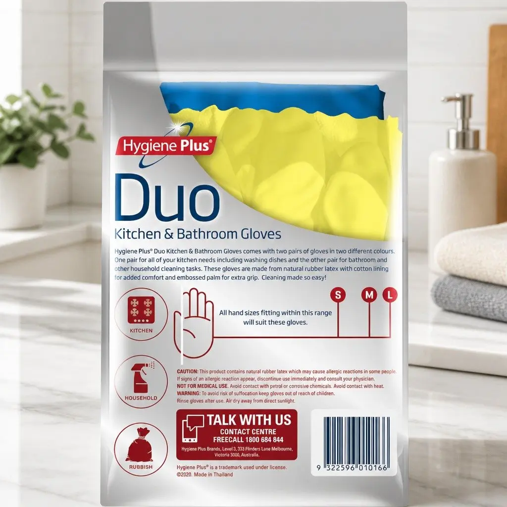 Cleaning Gloves Medium Waterproof Protection for Kitchen and Bathroom 4 Pack