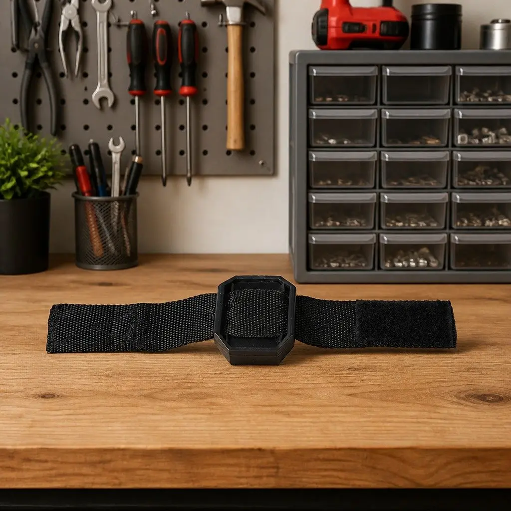Magnetic Wrist Band Tool Holder for Screws Nuts Bolts Nails Black