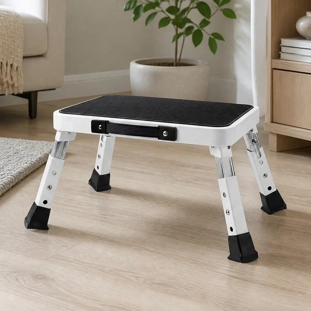 Folding Step Stool 3 Height Adjustable Portable Multi-Use Home Kitchen Bathroom