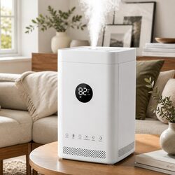 Ultrasonic Humidifier Air Purifier Top Fill Auto Humidity Control 3.5L White